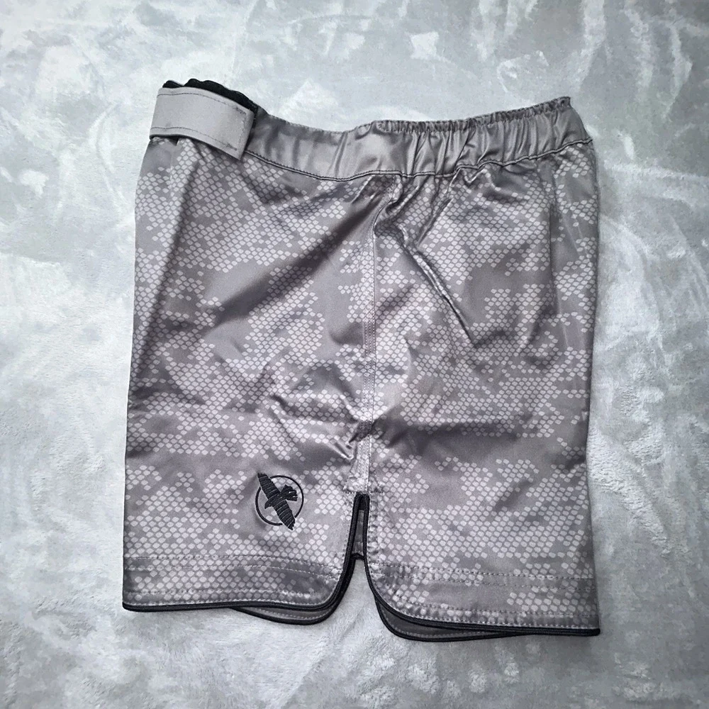 Hayabusa Hex Mid Thigh Fight Shorts Mens XL Gray MMA Training Athletic NWT